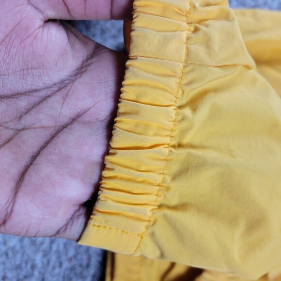 Nautica Jacket Mens Large Yellow Lightweight Hooded Sailing Windbreaker Spellout - Picture 5 of 9